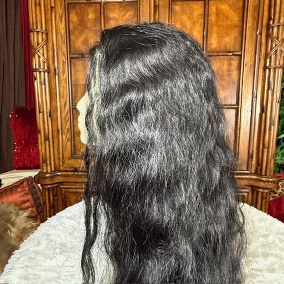 Beshe 33" Luxury Lace Ear to Ear Wig No Tape/No Glue 2" Deep Lace Color 1B - Picture 8 of 16